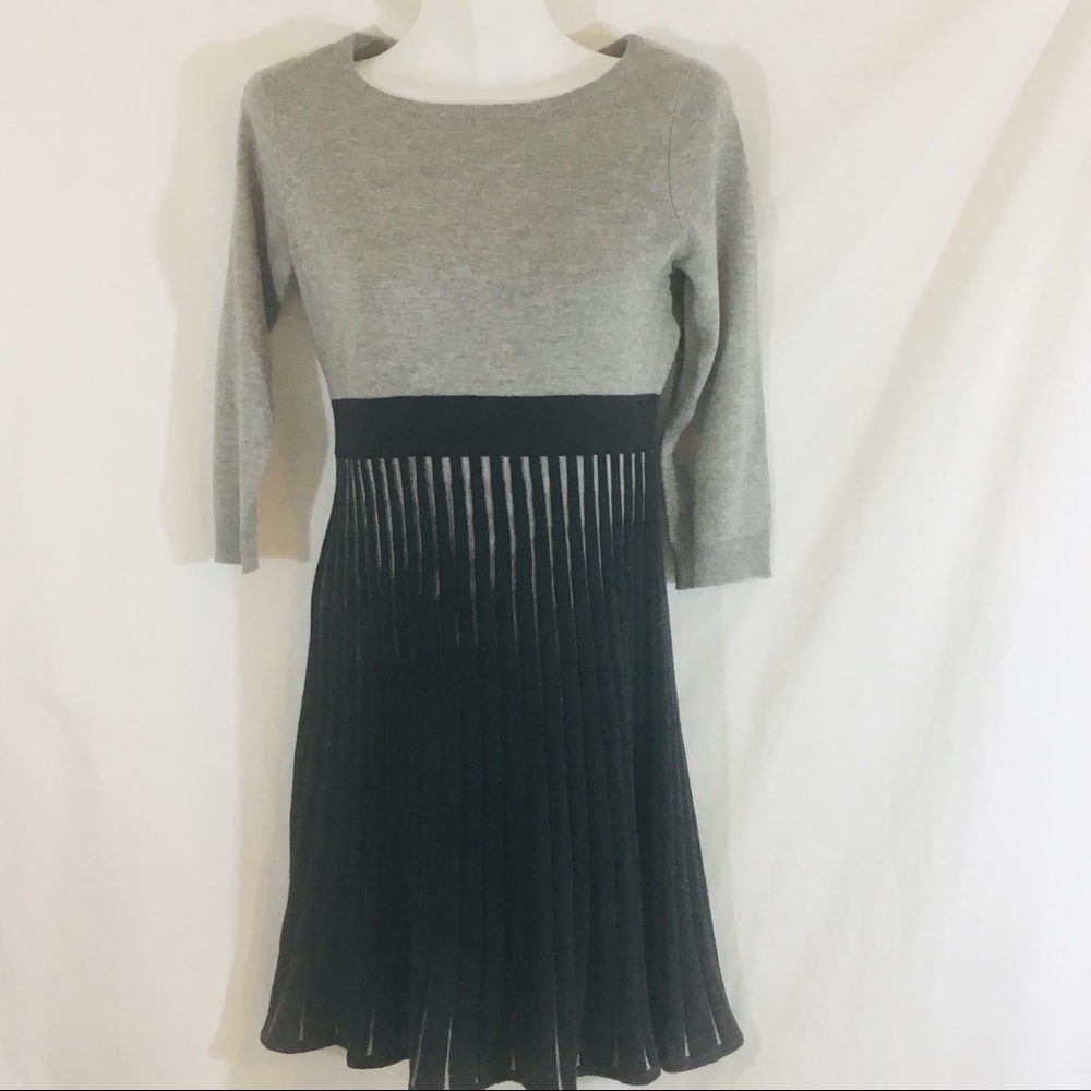 Calvin Klein Knit Sweater Dress Gray Charcoal SM